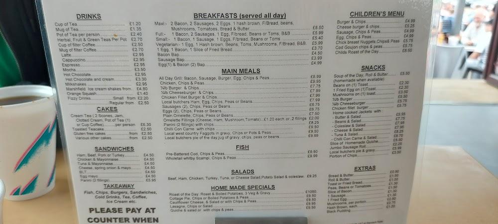 Bay View Cafe Menu - 3
